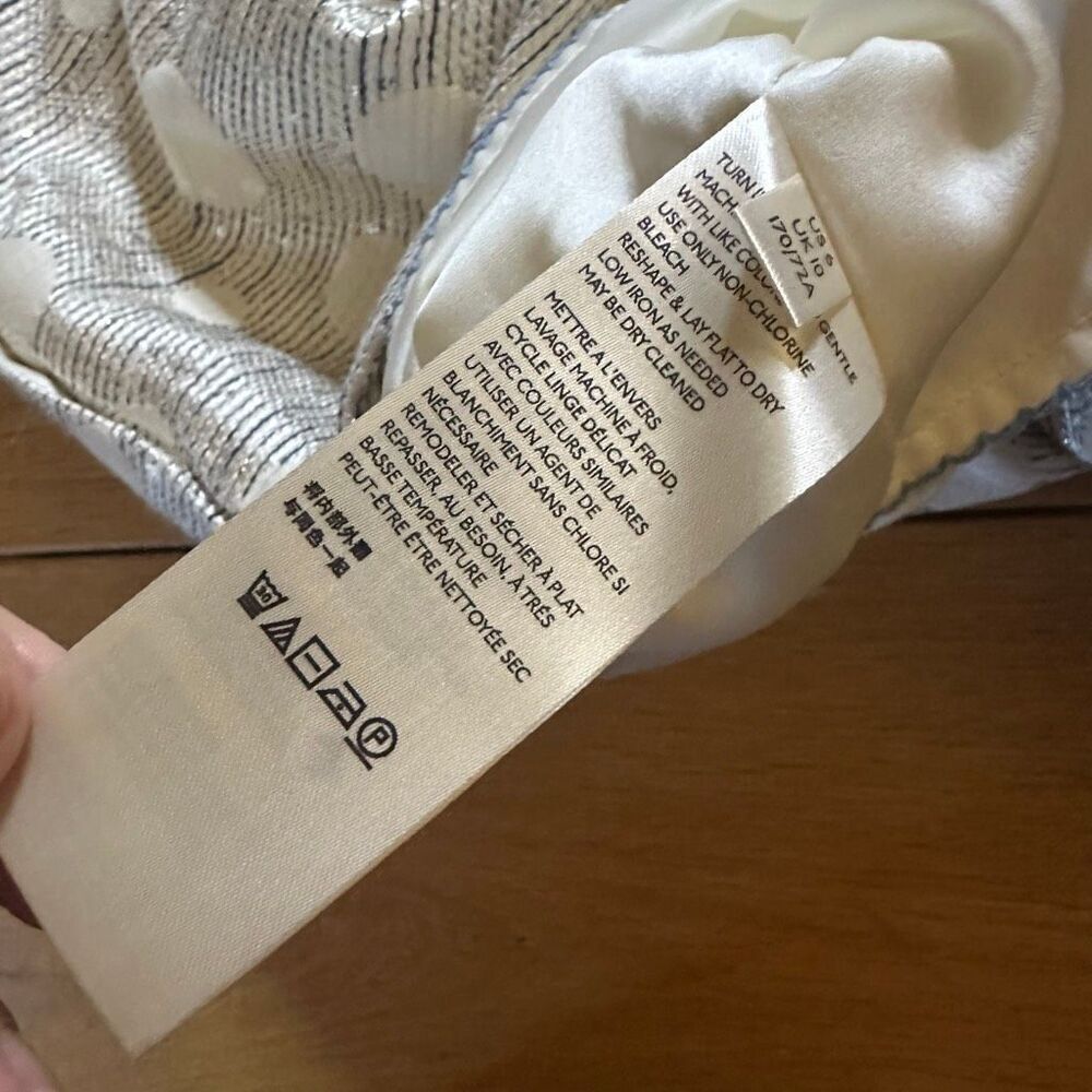 Maeve Anthropologie Anya dotted jacquard mini skirt 10 sequin - Picture 15 of 16